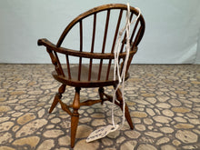 Load image into Gallery viewer, Dollhouse Miniature ~ Vintage 1980 Handmade Artisan P. Wallace Bowback Arm Chair
