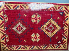 Load image into Gallery viewer, Dollhouse Miniature ~ Artisan  Elaine Gauthier Handmade Needlepoint Oriental Burgundy Rug
