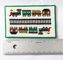 Load image into Gallery viewer, Needlepoint Rug 2 1/2&quot; x 4&quot; Train
