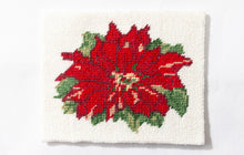 Load image into Gallery viewer, Needlepoint Rug 3 1/2&quot; x 2 1/2&quot; - Poinsettia
