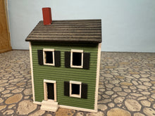 Load image into Gallery viewer, Dollhouse Miniatures ~ Vintage 1982 Gudgel 1:144 Scale Green Georgetown Row House
