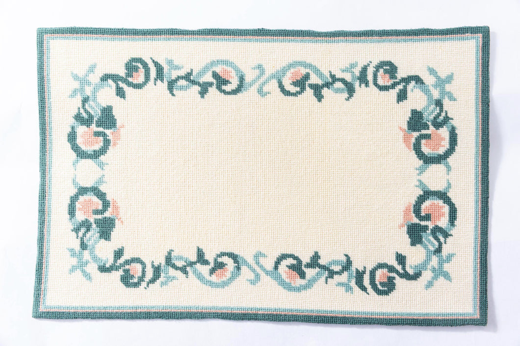 Dollhouse Miniature ~ Needlepoint Rug 6 1/4