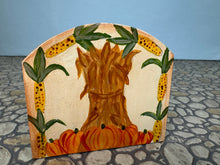 Load image into Gallery viewer, Dollhouse Miniature ~ Vintage 2001 Artisan Barbara Hill Handmade Painted Pumpkins Halloween Fireplace Screen
