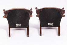 Load image into Gallery viewer, Dollhouse Miniature ~ David Booth Pair of Queen Anne Arm Chairs - Lee Lefkowitz Estate
