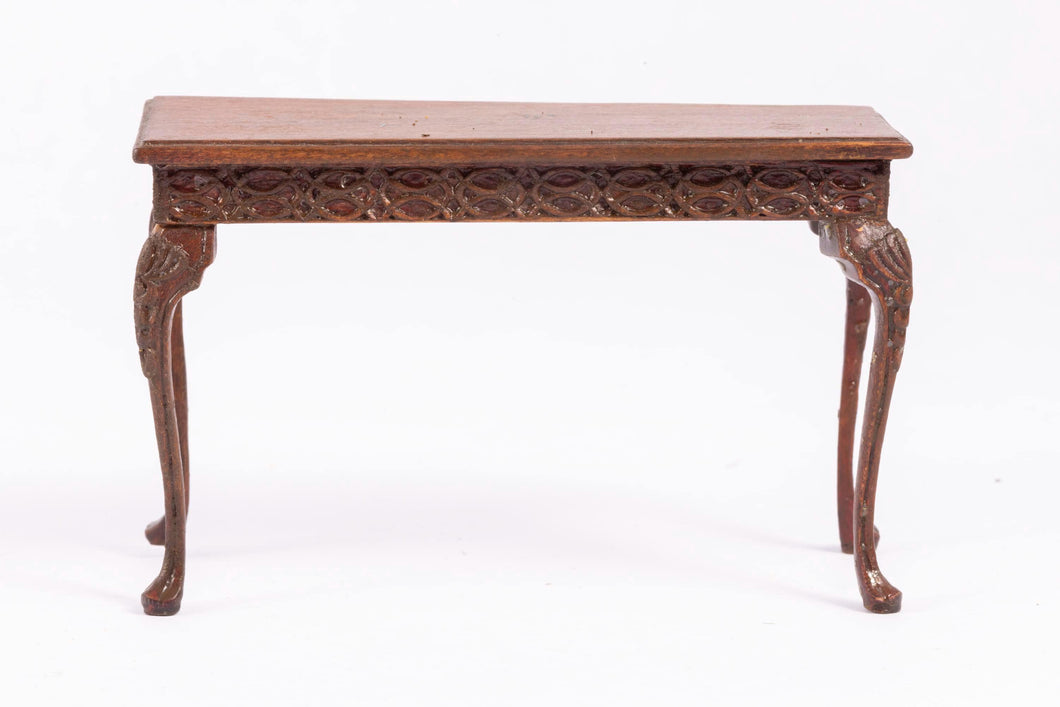 Dollhouse Miniature ~ Handmade Wodoen Side Table / Sofa Table - Lefkowitz Collection