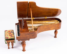 Load image into Gallery viewer, Dollhouse Miniature ~ Handmade Bart Kennedy Piano &amp; Bench - Lee Lefkowitz Estate
