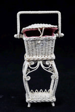 Load image into Gallery viewer, Rhea Strange Handmade Wicker Sewing Stand - Lee Lefkowitz Estate
