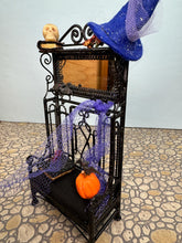 Load image into Gallery viewer, Dollhouse Miniature ~ Artisan Handmade Halloween Decorated Entry Way Bench With Mirror
