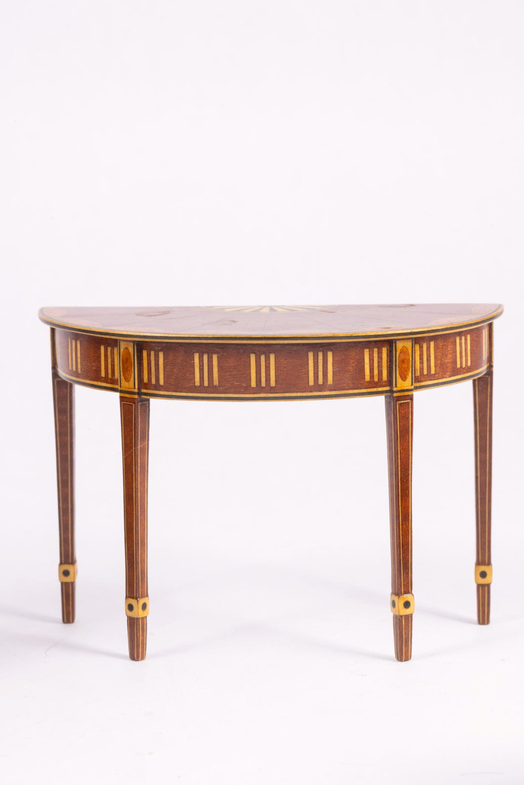 Dollhouse Miniature ~ Michael Walton Demi Lune Side Table - Lee Lefkowitz Collection