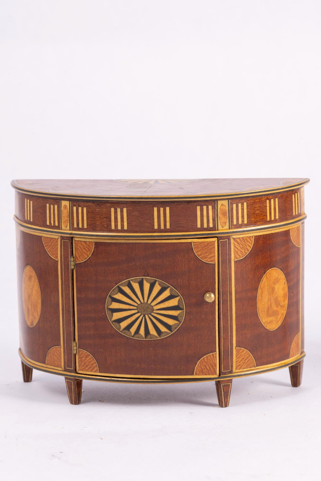 Dollhouse Miniature ~ Michael Walton Demi Lune Commode - Lee Lefkowitz Collection