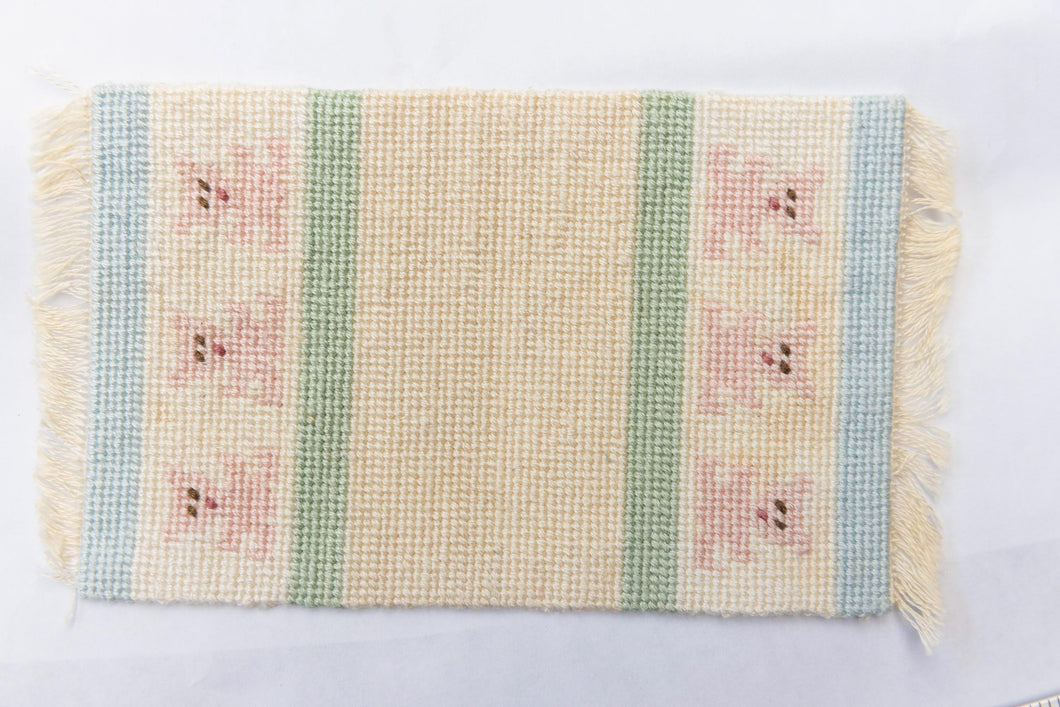 Needlepoint Rug -  Bears with Fringe