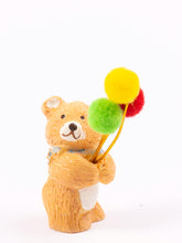 Load image into Gallery viewer, Dollhouse Miniature ~ Vintage Teddy Bear Holding Puffy Balloons
