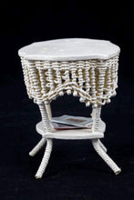 Load image into Gallery viewer, Dollhouse Miniature ~ Peggy Taylor Handmade Wicker Side Table - Lee Lefkowitz Estate
