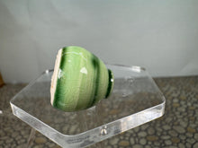 Load image into Gallery viewer, Dollhouse Miniature ~ IGMA Artisan Elizabeth Chambers Handmade Hand Painted Green Porcelain Vase

