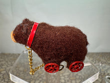 Load image into Gallery viewer, Dollhouse Miniature ~ Vintage Artisan Handmade Bear Toy With Gold Chain
