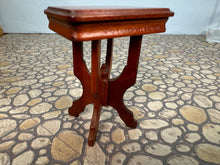 Load image into Gallery viewer, Dollhouse Miniature ~ Vintage 1970&#39;s Artisan Robert Gray Handmade Wooden Side Table
