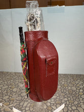 Load image into Gallery viewer, Dollhouse Miniature ~ Vintage Leather Golf Bag &amp; Metal Clubs Set With Umbrella
