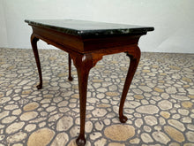 Load image into Gallery viewer, Dollhouse Miniature - Vintage Artisan Mark Gooch Handmade Wooden Table UK With Marble Top
