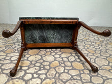 Load image into Gallery viewer, Dollhouse Miniature - Vintage Artisan Mark Gooch Handmade Wooden Table UK With Marble Top
