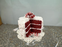 Load image into Gallery viewer, Dollhouse Miniature ~ Artisan Handmade 3 Layer Red Velvet Cake
