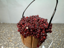 Load image into Gallery viewer, Dollhouse Miniature ~ Artisan Handmade Red Grape Basket

