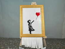 Load image into Gallery viewer, Dollhouse Miniature ~  Artist Hand Painted &quot;Love Is In The Bin&quot; Banksy Shredded Painting Signed
