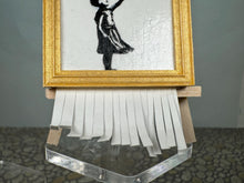 Load image into Gallery viewer, Dollhouse Miniature ~  Artist Hand Painted &quot;Love Is In The Bin&quot; Banksy Shredded Painting Signed
