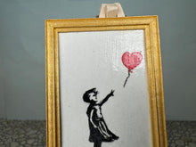 Load image into Gallery viewer, Dollhouse Miniature ~  Artist Hand Painted &quot;Love Is In The Bin&quot; Banksy Shredded Painting Signed
