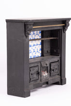 Load image into Gallery viewer, Dollhouse Miniatures ~ Hearth &amp; Home Stove Metal with Upper Rack - Made in UK
