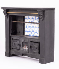 Load image into Gallery viewer, Dollhouse Miniatures ~ Hearth &amp; Home Stove Metal with Upper Rack - Made in UK
