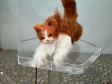 Load image into Gallery viewer, Dollhouse Miniature ~  Artisan Handmade OOAK Fluffy Orange Cat Standing Up
