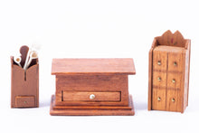 Load image into Gallery viewer, Dollhouse Miniature ~ Colonial Kitchen Accessories of 3 Wooden From Johnston Estate
