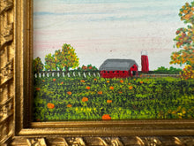 Load image into Gallery viewer, Dollhouse Miniature ~ Vintage Artist Signed &quot;Pumpkin Harvest&quot; Original Painting
