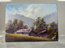 Load image into Gallery viewer, Dollhouse Miniature ~ Vintage Artist Victor Franco Countryside Cabin Signed Original Painting
