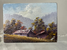 Load image into Gallery viewer, Dollhouse Miniature ~ Vintage Artist Victor Franco Countryside Cabin Signed Original Painting
