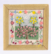 Load image into Gallery viewer, Dollhouse Miniature ~ Needlepoint Wall Hanging with Pretty Colorful Trees - Johnston Collection
