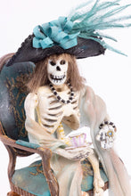 Load image into Gallery viewer, Dollhouse Miniatures ~ Halloween Patricia Paul Skeleton Ladies Having Coffee - Ursula Sauerberg Estate
