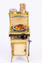 Load image into Gallery viewer, Dollhouse Miniatures ~ Aged Dirty English Stove Range with Mouse (Halloween) Metro Speedway Gas Cooker - Ursula Sauerberg Estate
