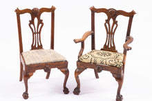 Load image into Gallery viewer, Dollhouse Miniature ~ Betty Valentine Set of 4 Chairs - Hand Crafted Vintage Artisan
