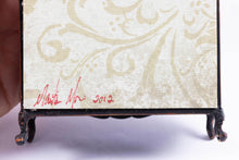 Load image into Gallery viewer, Dollhouse Miniature ~ Hand Painted Rooster Cabinet with Matching Table &amp; Chairs
