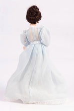 Load image into Gallery viewer, Dollhouse Miniature ~ Beautiful Dark Hair Victorian Lady in Blue Doll by Debra Hammond
