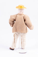 Load image into Gallery viewer, Dollhouse Miniature ~ Claude Monet Doll by Fern Vasi with Josephine Meyer Waterlilies Painting
