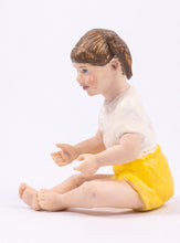 Load image into Gallery viewer, Dollhouse Miniature ~ Susan Scogin Concord Resin Girl Doll Sitting
