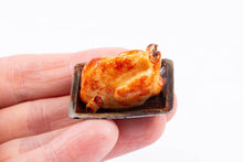 Load image into Gallery viewer, Dollhouse Miniature ~ Handmade Turkey on Aged Metal Pan, From England
