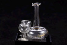 Load image into Gallery viewer, Dollhouse Miniature ~ Glass Decanter with 2 Wine Glasses - Hand Blown &amp; Vintage
