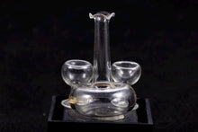 Load image into Gallery viewer, Dollhouse Miniature ~ Glass Decanter with 2 Wine Glasses - Hand Blown &amp; Vintage
