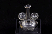 Load image into Gallery viewer, Dollhouse Miniature ~ Glass Decanter with 2 Wine Glasses - Hand Blown &amp; Vintage
