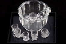 Load image into Gallery viewer, Dollhouse Miniature ~ Hand Blown Glass Punch Bowl with 5 Glasses &amp; Ladle by Francis Whittemore

