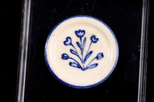 Load image into Gallery viewer, Dollhouse Miniature ~ Eileen Vernon Large Pottery Plate with Flower Design
