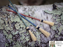 Load image into Gallery viewer, Dollhouse Miniature ~ IGMA Artist Al Chandronnait Wooden Broom with Blue, Green or Reddish Handle
